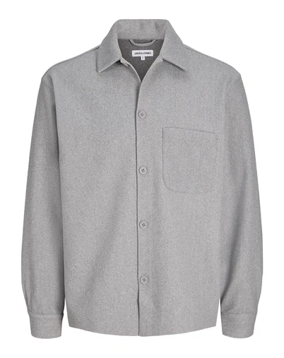 Jack & Jones - JJERegent Overshirt - Light Grey Melange 